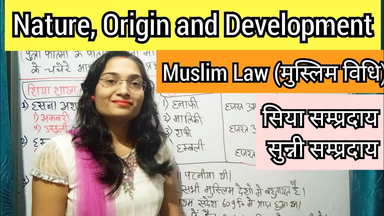 Origin, Nature and Development of muslim law in Hindi #originofislamiclaw #muslimlawlectureinhindi