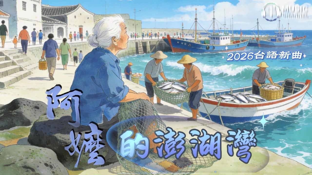 《#阿嬤的澎湖灣》#台語抒情#阿嬤的歌#澎湖歌曲【2026台語流行新曲】Nice song「用用澎湖灣的海，唱一個人一輩子忘不了的阿嬤的疼..」#台語原創#TaiwanSong#台灣味【動態歌詞MV】
