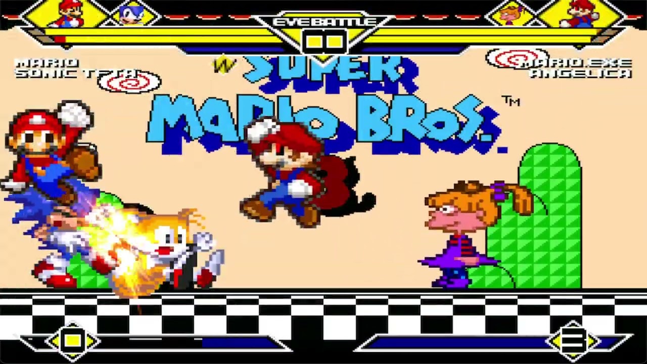 MUGEN - Mario and Sonic TFTA vs Mario.exe and Angelica