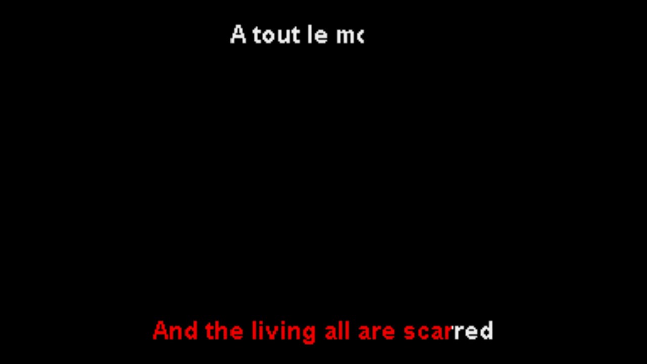 MEGADETH - A Tout Le Monde (KARAOKE)