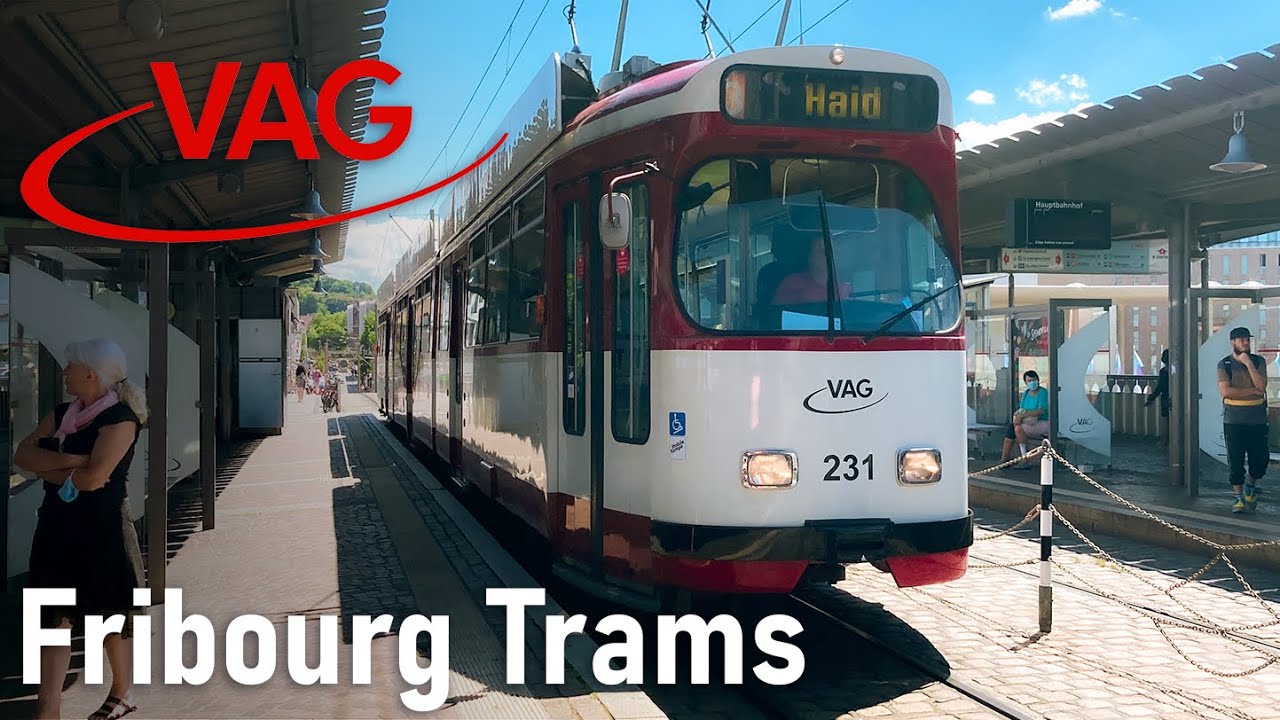 Freiburg Im Breisgau trams compilation