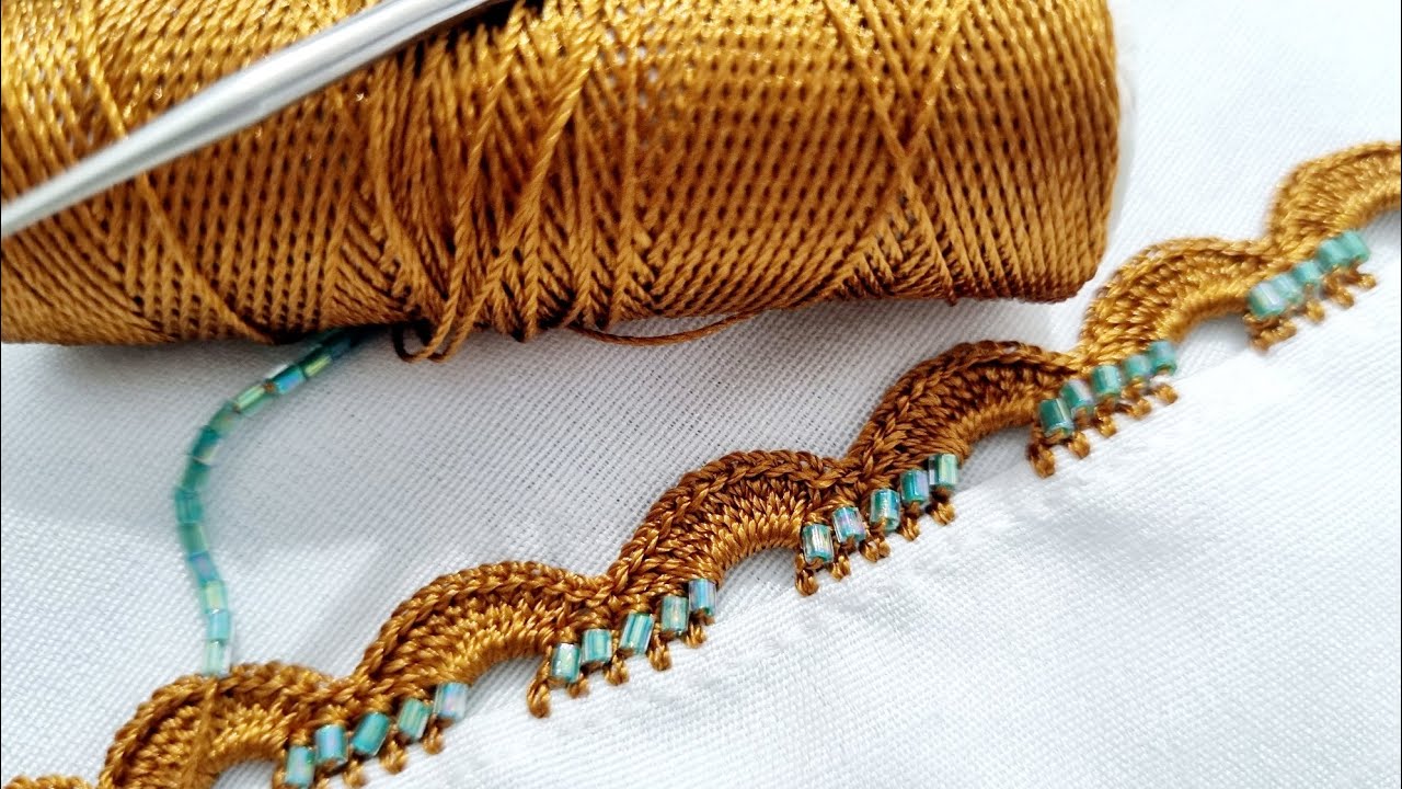Easy Dupatta Neck sleeves |  Crochet Lace Pattern | Qureshia Lace Design | Asan Lace design | Wafa 🧕