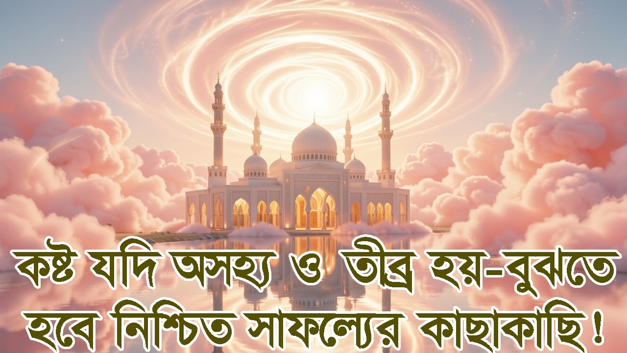 কষ্ট যদি অসহ্য ও তীব্র হয়—বুঝতে হবে নিশ্চিত সাফল্যের কাছাকাছি! #দ্বীনেররাস্তা #আল্লাহরসাহায্য