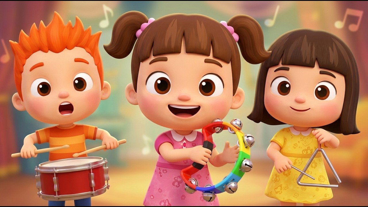 YoYo, CeCe & Nico’s Toy Music Concert! 🥁🎶 Instrument Challenge | Funny Animation