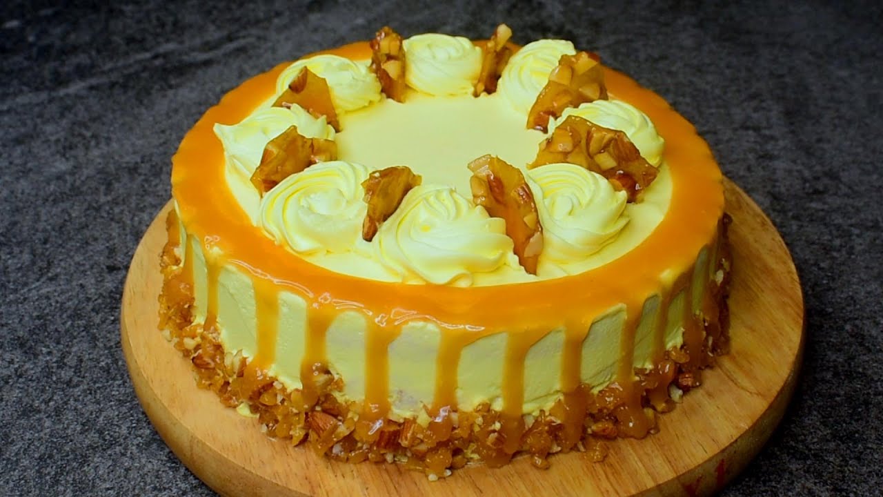 Butterscotch Cake Recipe | Homemade Butterscotch Sauce & Praline