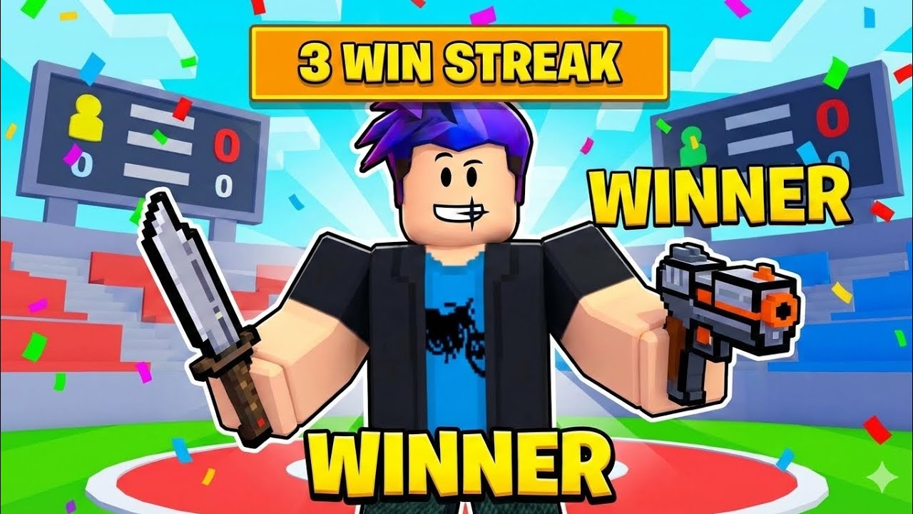 Getting a 3 win streak in Roblox Duels #roblox