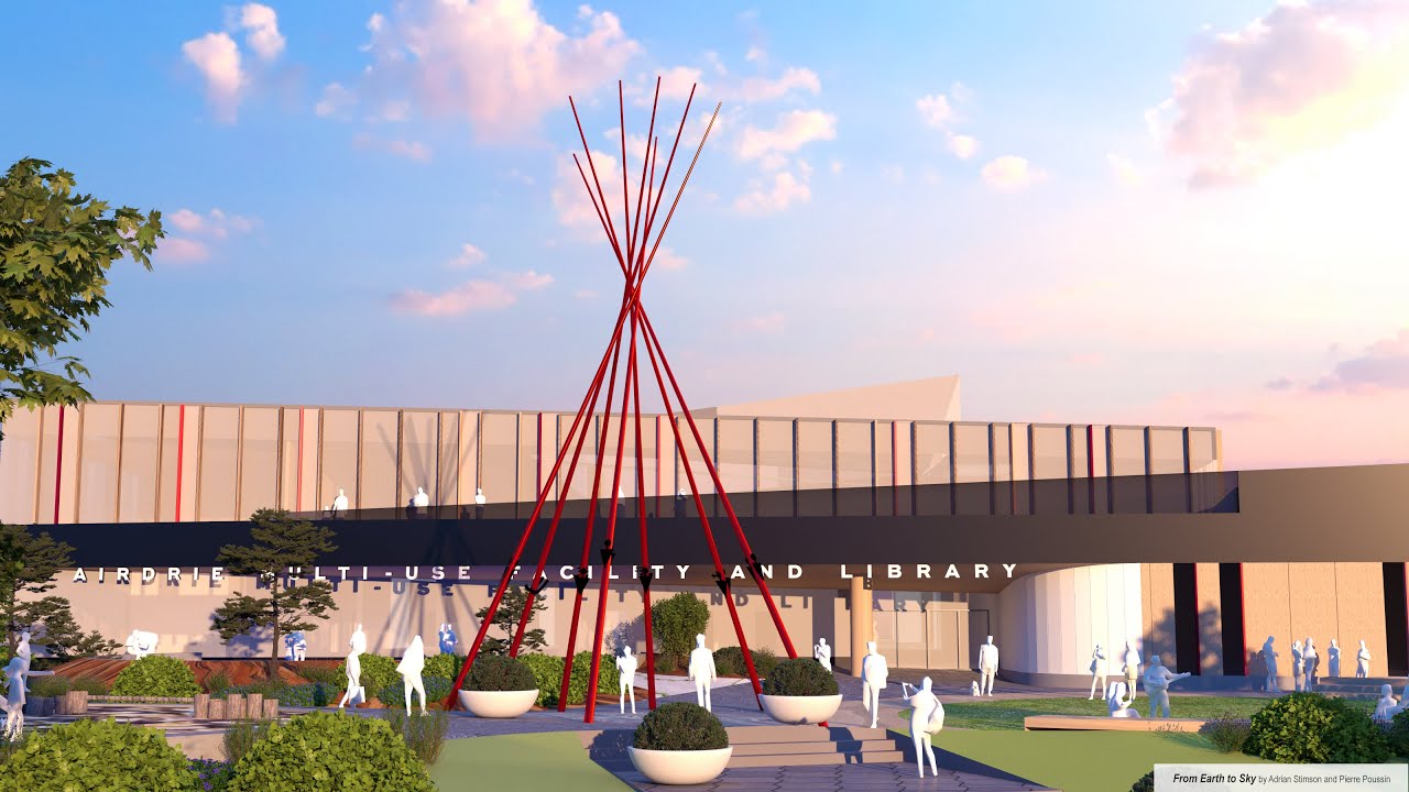 Airdrie Multi-Use and Library Facility public art proposal - Adrian Stimson and Pierre Poussin