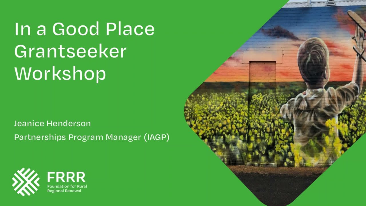 In a Good Place Round 11 Grantseeker Webinar