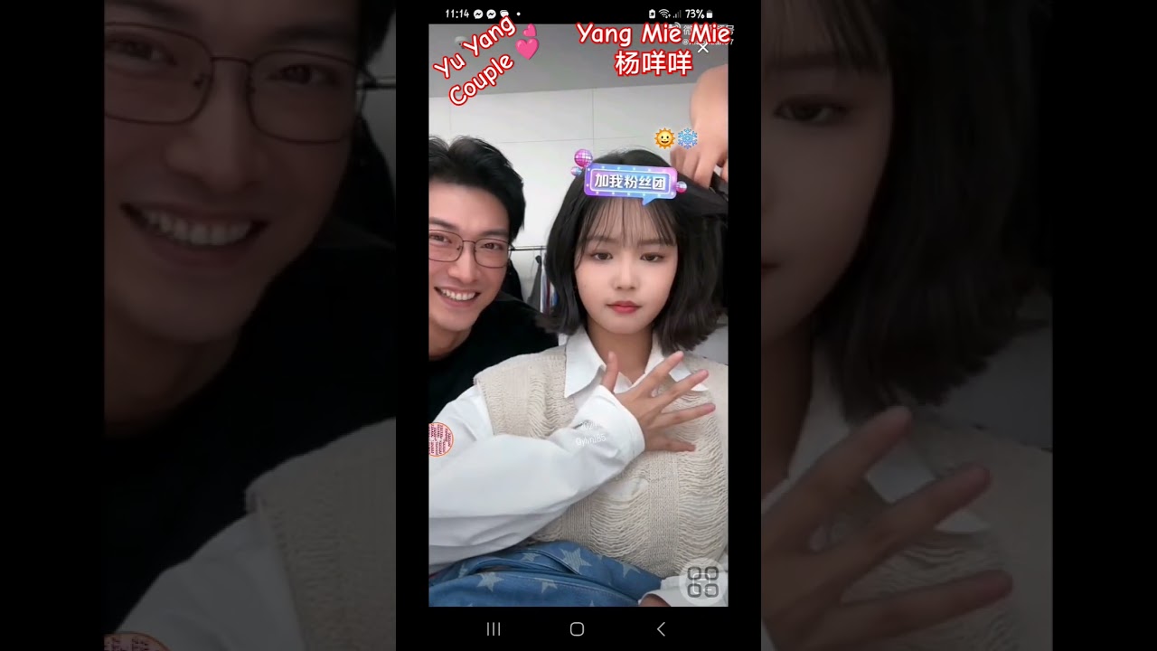 Live! Mie Mie's assistant and bodyguard 😅😅  Yu Long accompany Mie Mie and support the new drama. 💕💕