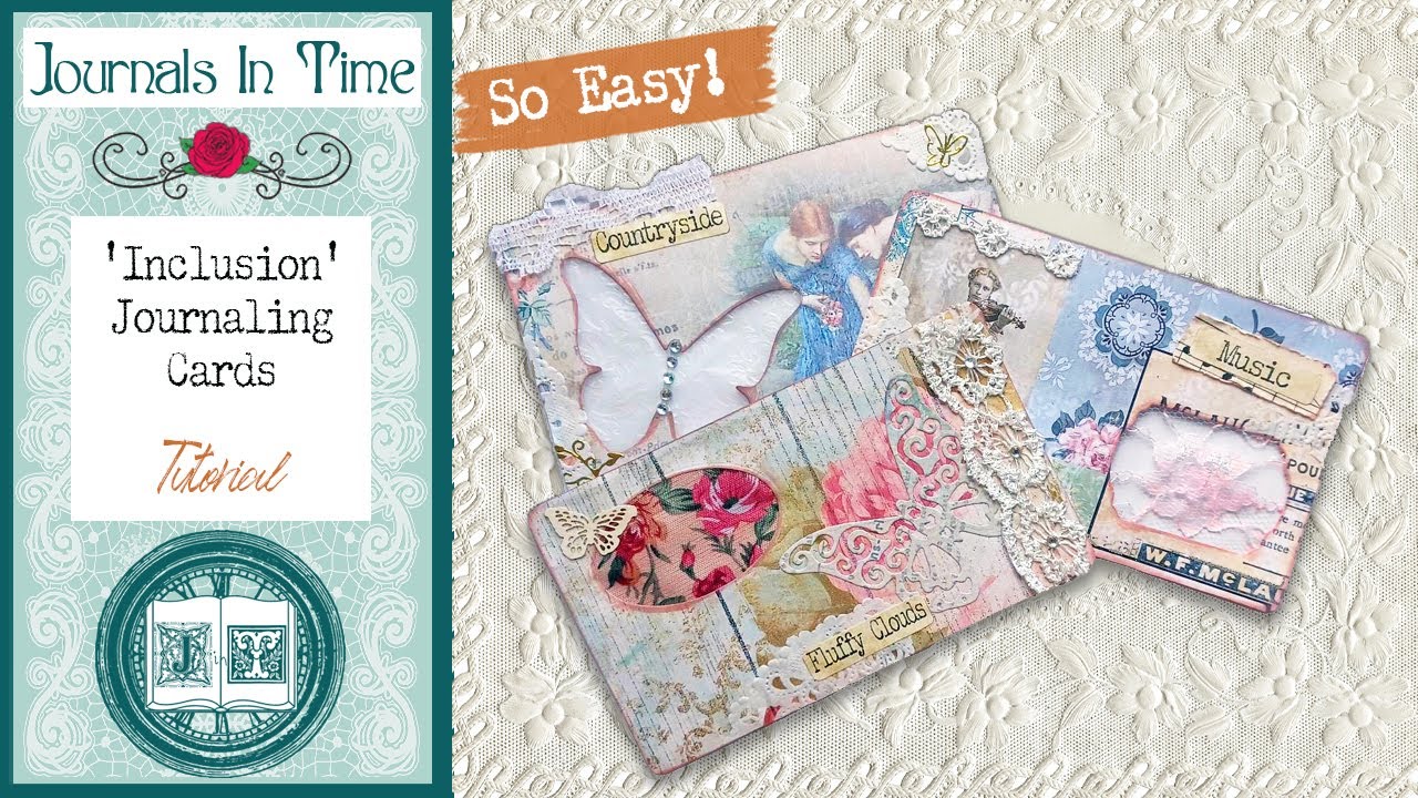 #getyourchiconjj-Easy 'Inclusion' Journal Cards #shabbychic #junkjournalideas #junkjournalchallenge