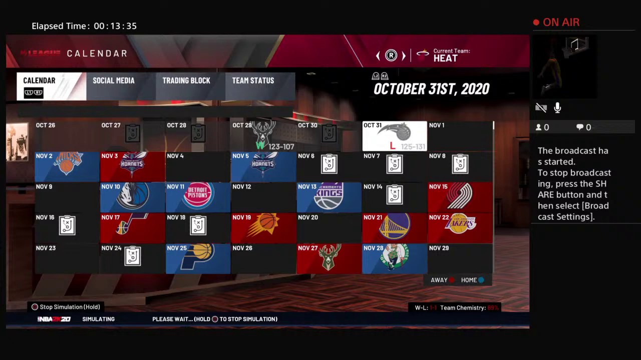 I'm in NBA 2K20's Myleague mode