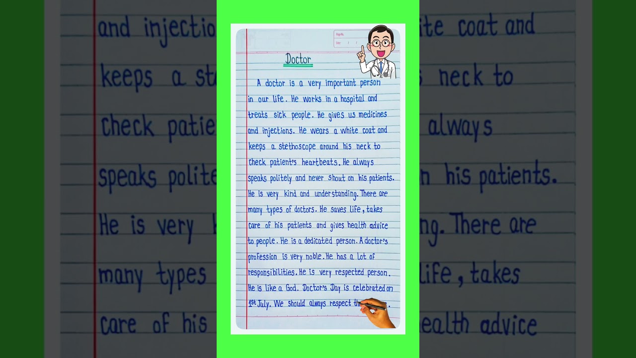 Essay on doctor l  essay on doctor in english l Paragraph on doctor l Doctor Essay l