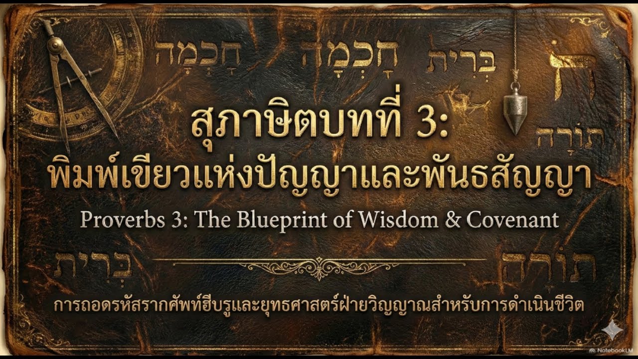 สุภาษิตบทที่ 3 พิมพ์เขียวแห่งปัญญาและพันธสัญญา....
