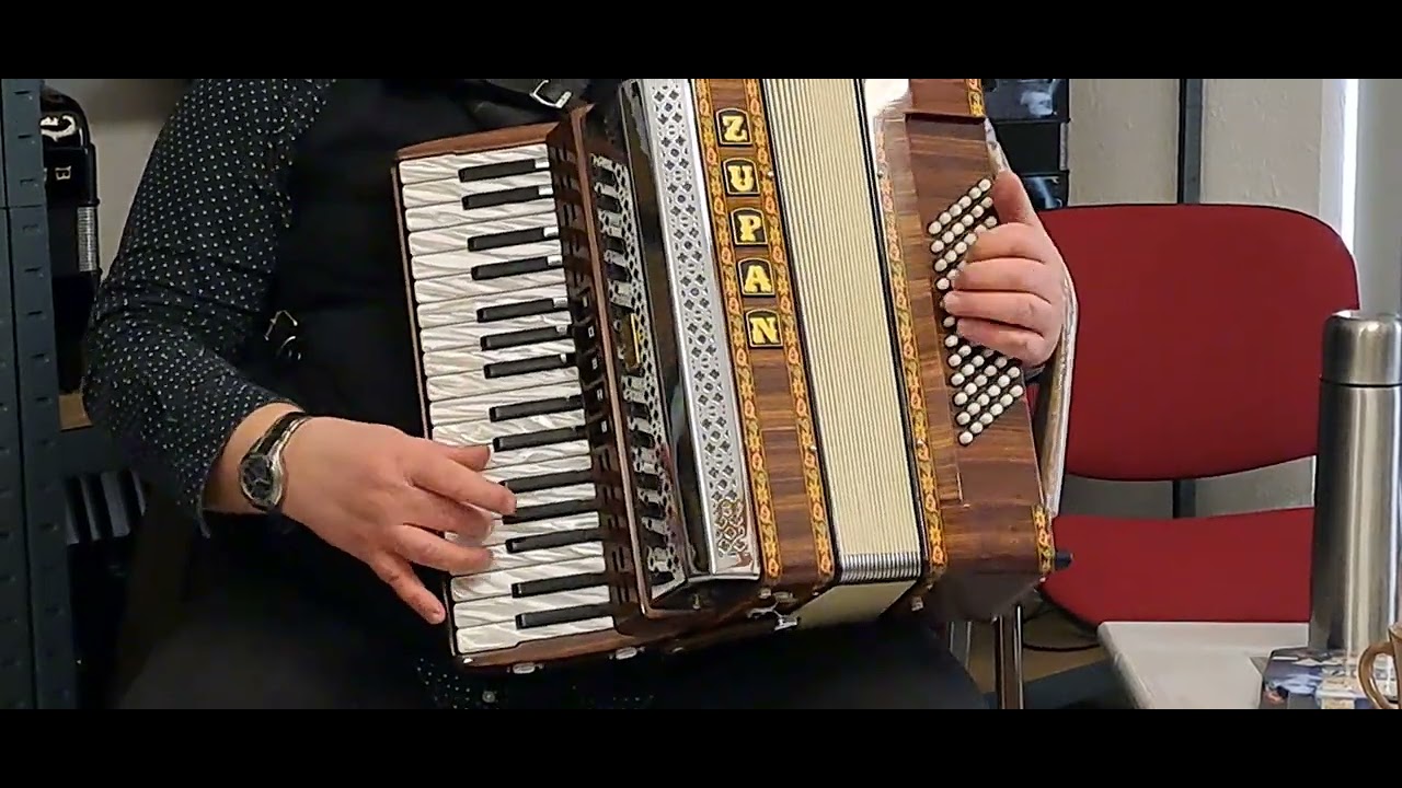 Klangprobe Akkordeon Zupan Alpe III 72 Musette