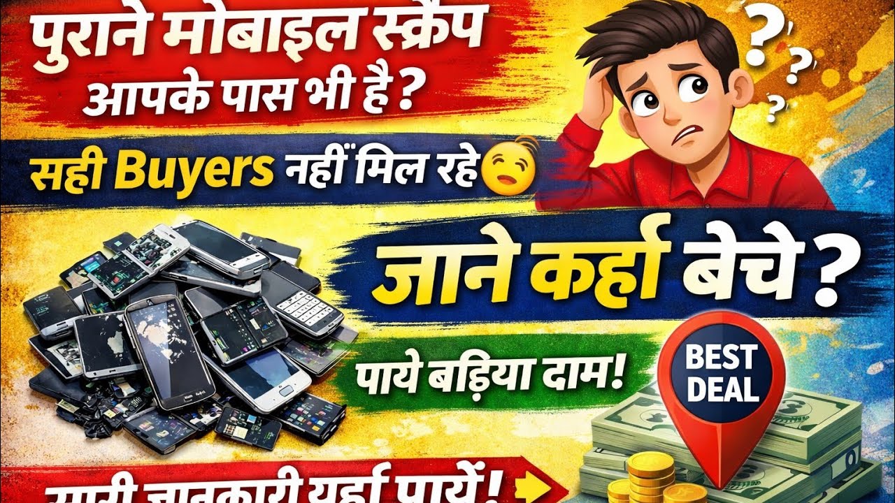 मोबाइल स्क्रैप कैसे बेचें 2026 😱 डायरेक्ट बायर्स कॉन्टैक्ट सबसे ज्यादा रेट यहां मिलेगा! 1 मार्च 2026