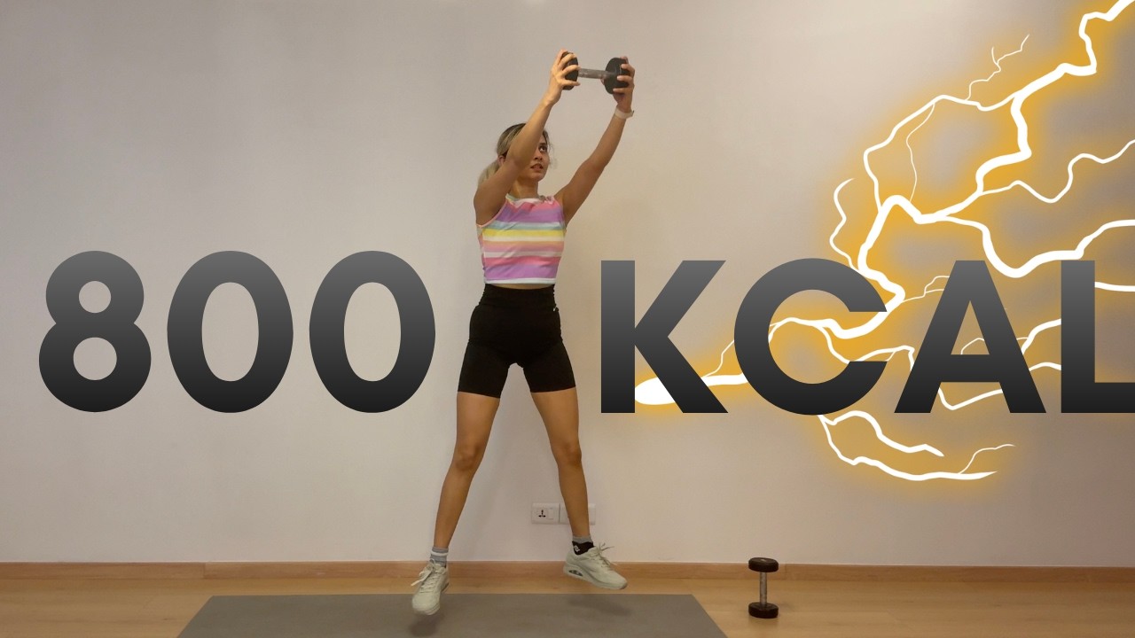 40 MIN Full Body HIIT Workout with Weights | BURN 800 CALORIES