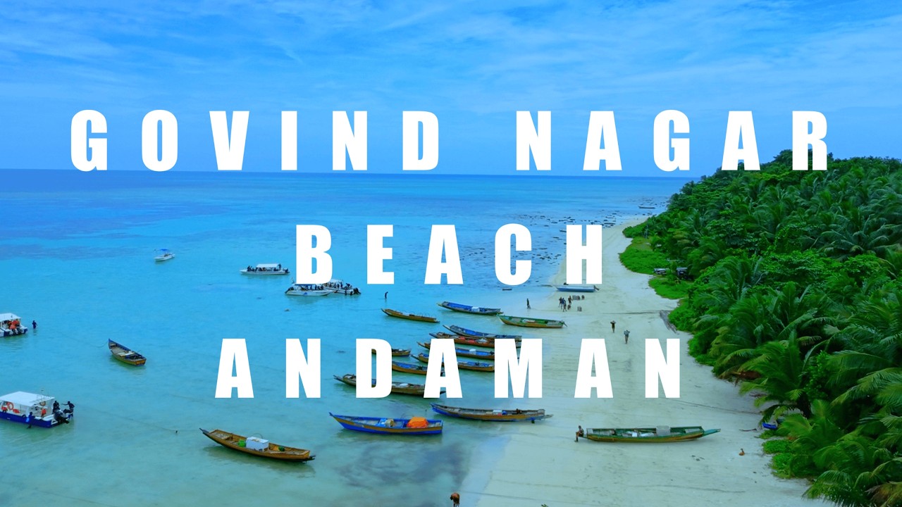 Havelock Island Govind Nagar Beach, Andaman by drone in cinematic 4k