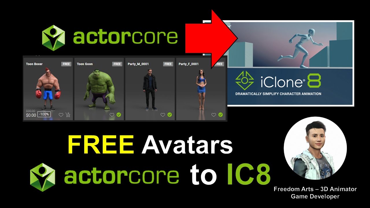 ActorCore Free Avatar to iClone 8 and Character Creator 4 - Actor Core Full Tutorial