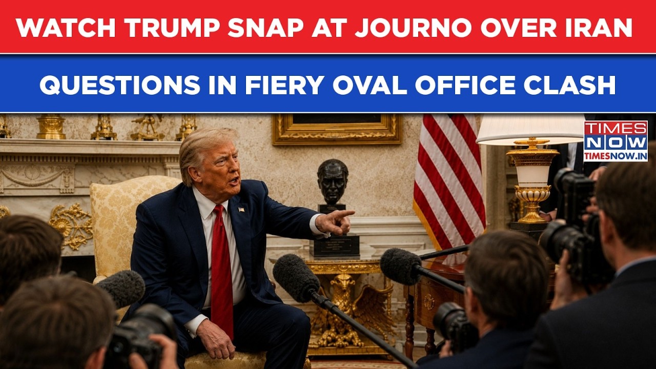 Trump Fires Volley At Journalist In BIG Oval Office CLASH Over Difficult Iran Questions| US Watches