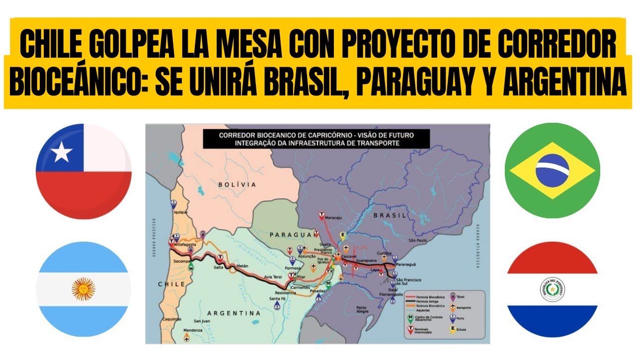 CHILE GOLPEA LA MESA con proyecto de CORREDOR BIOCEÁNICO: Se unirá Brasil, Paraguay y Argentina