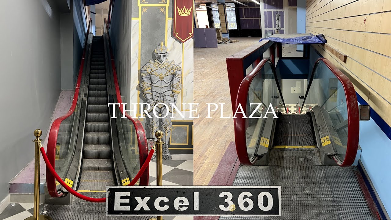 ОЧЕНЬ РЕДКИЙ заброшенный однорядный эскалатор Excel 360 — Трон Плаза — Джамейка, Нью-Йорк