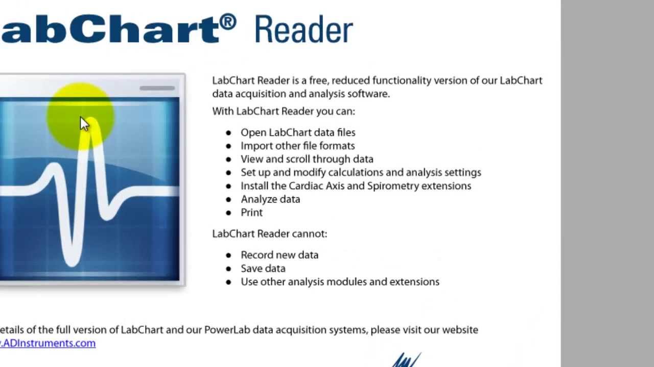An Introduction to ADInstruments LabChart Reader