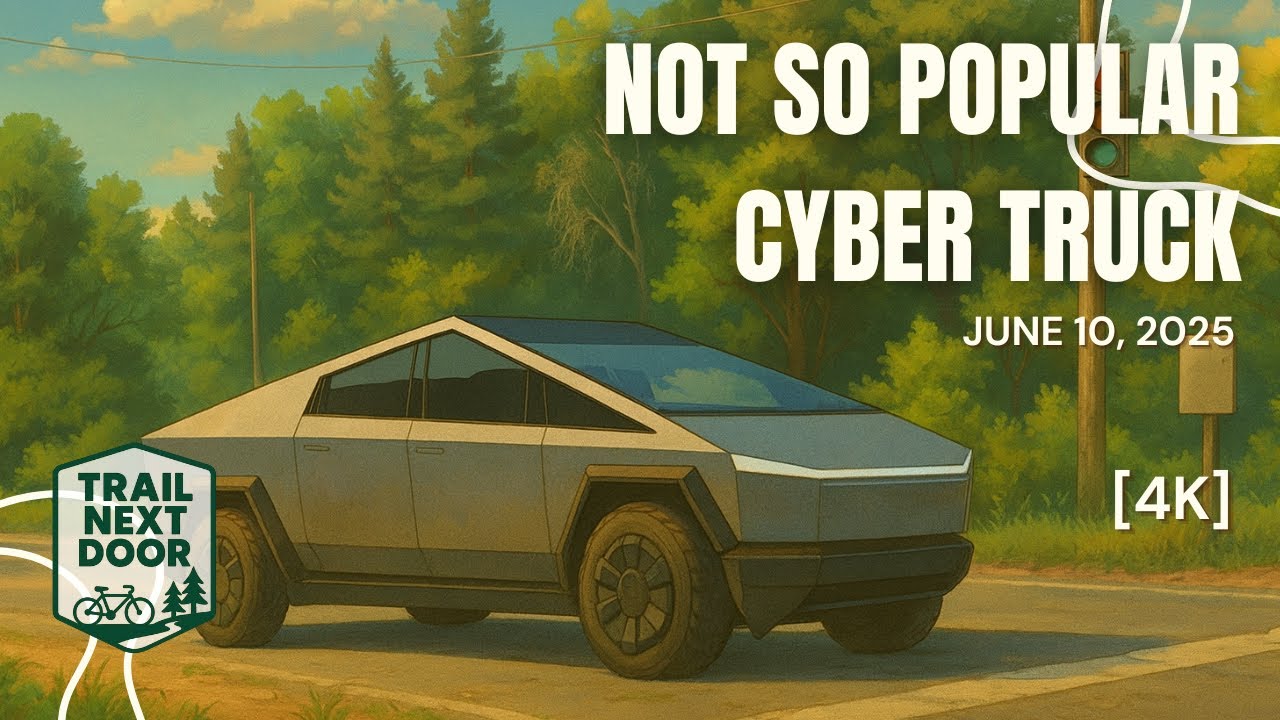[4K] I came across not-popular-anymore (?) Cyber truck. The summer wildflowers are growing thicker.