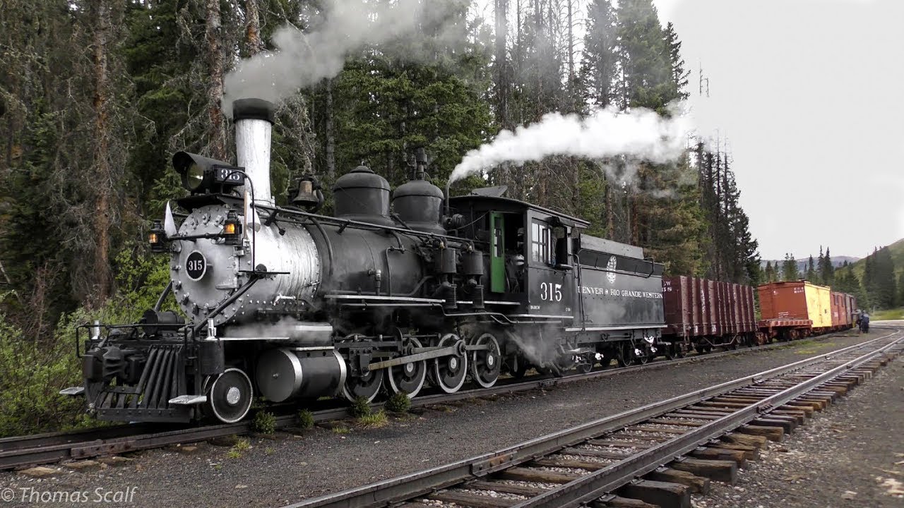 D&RGW 315 Departing Cumbres Pass, CO.  4K