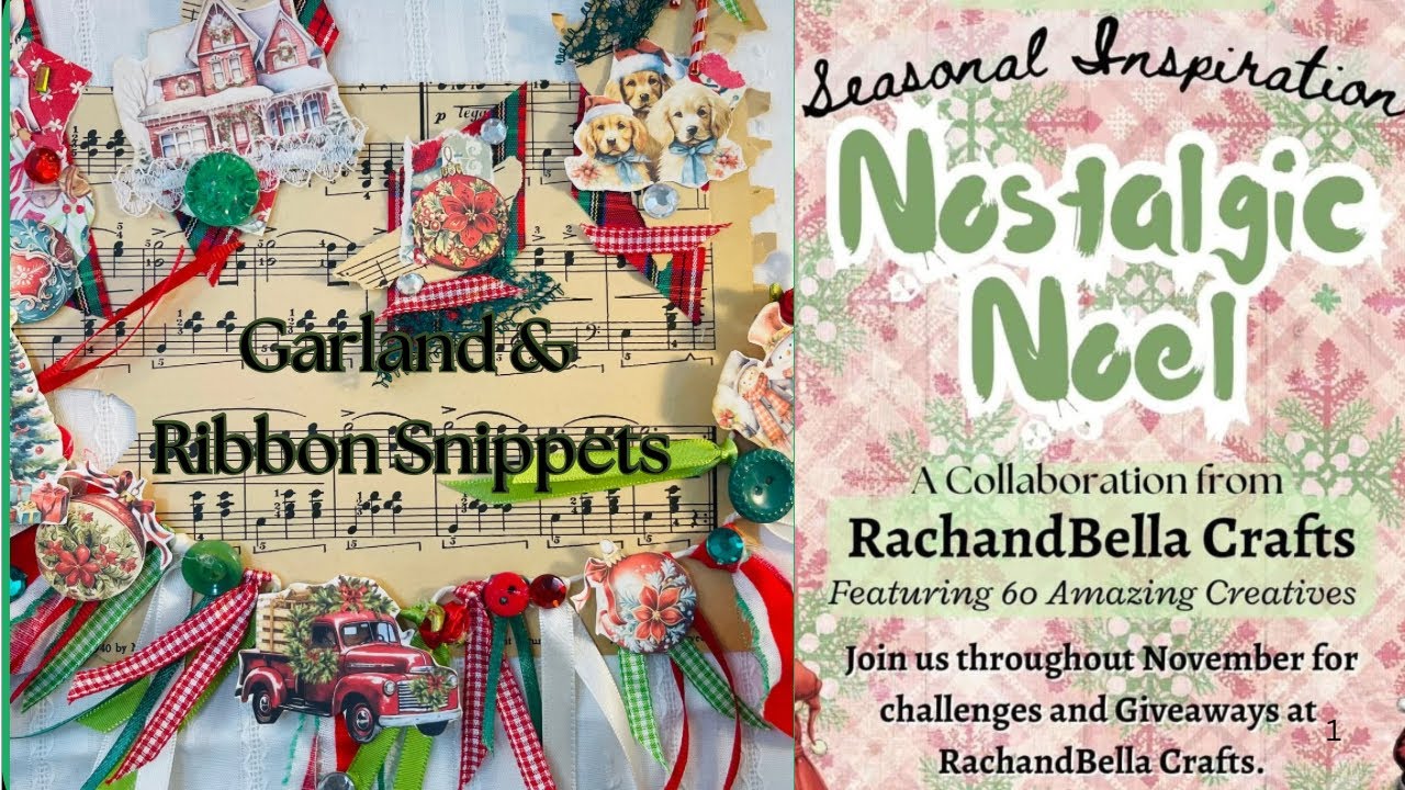 🎄Garland & Ribbon Snippets🎄#christmascraftoff24