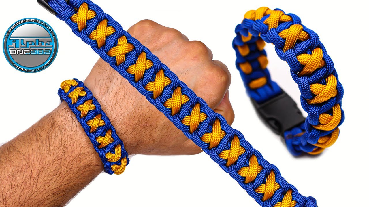How to Make a Paracord Bracelet XO XO Crisscrossed Solomon X Cobra Knot Tutorial