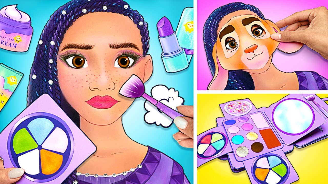Scatola di Bellezza per Bambola di Carta | Divertimento con il Fai-da-te Makeover
