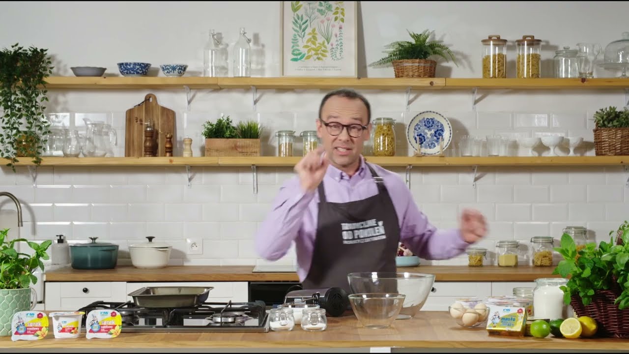 Ciasto piaskowe z serkiem homogenizowanym waniliowym i masłem
