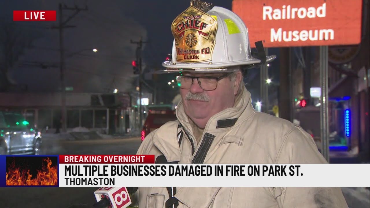 Multiple businesses damaged in fire on Main Street in Thomaston
