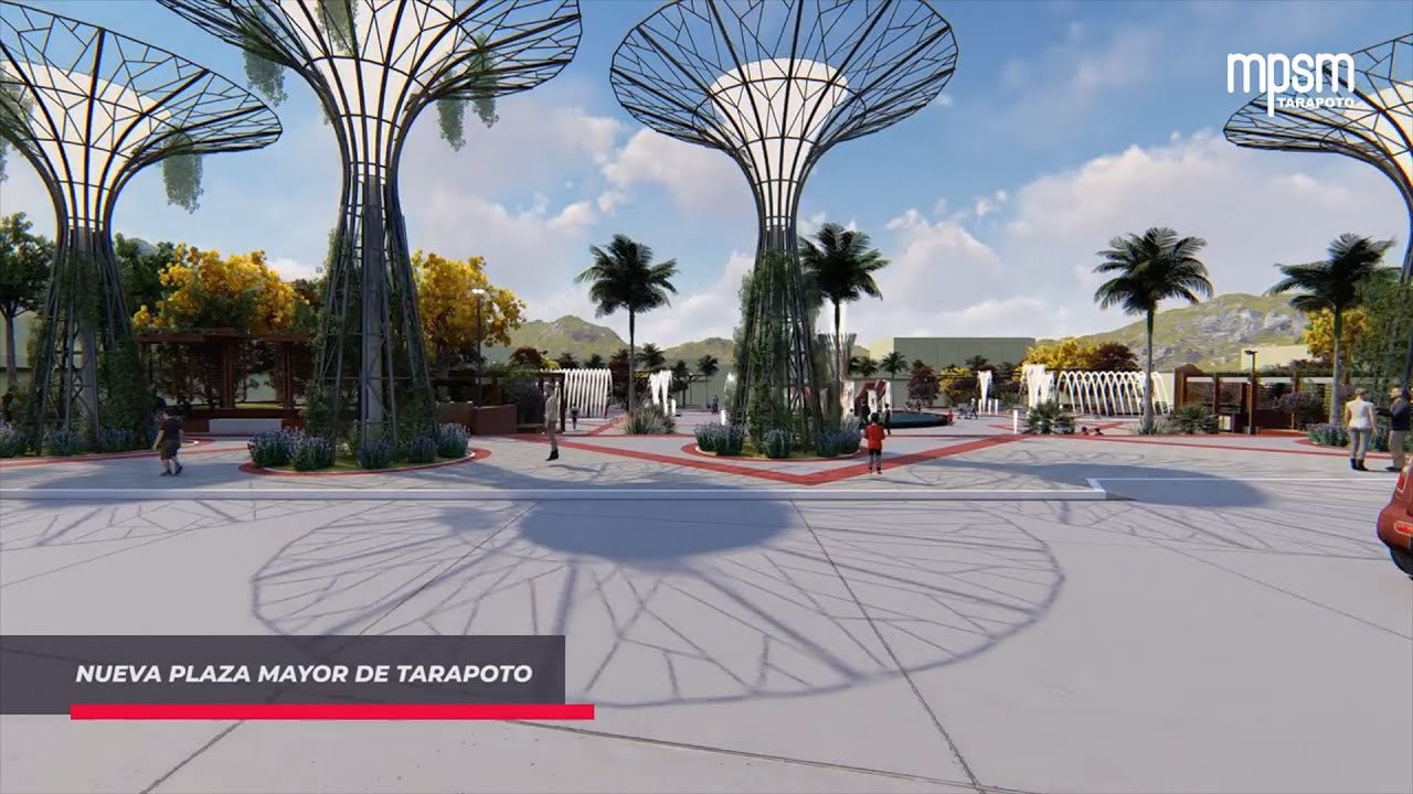 Tedy Del Águila presentó diseño de la nueva plaza mayor de Tarapoto