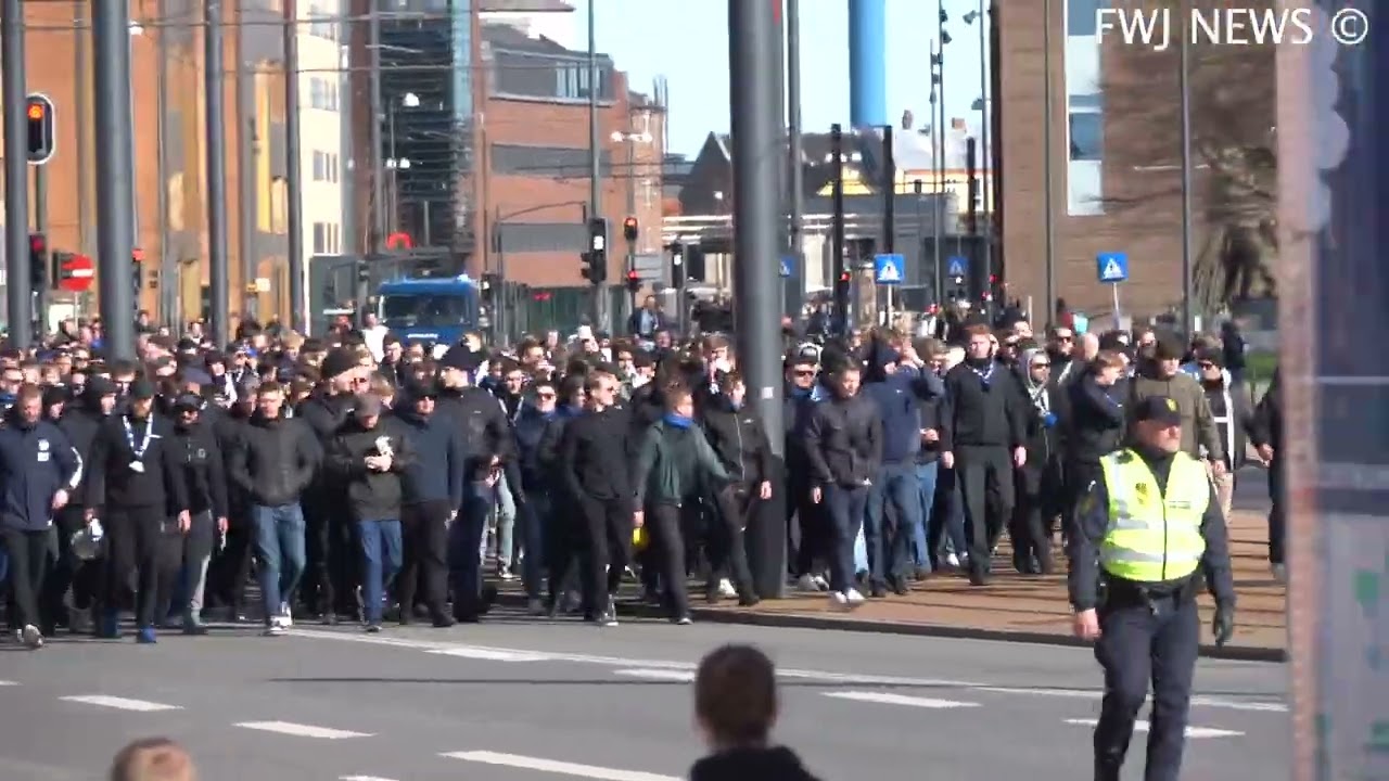 FC Copenhagen fans in Odense-FC Kopenhagen fans in Odense- FC København fans kom til Odense 17/03-24