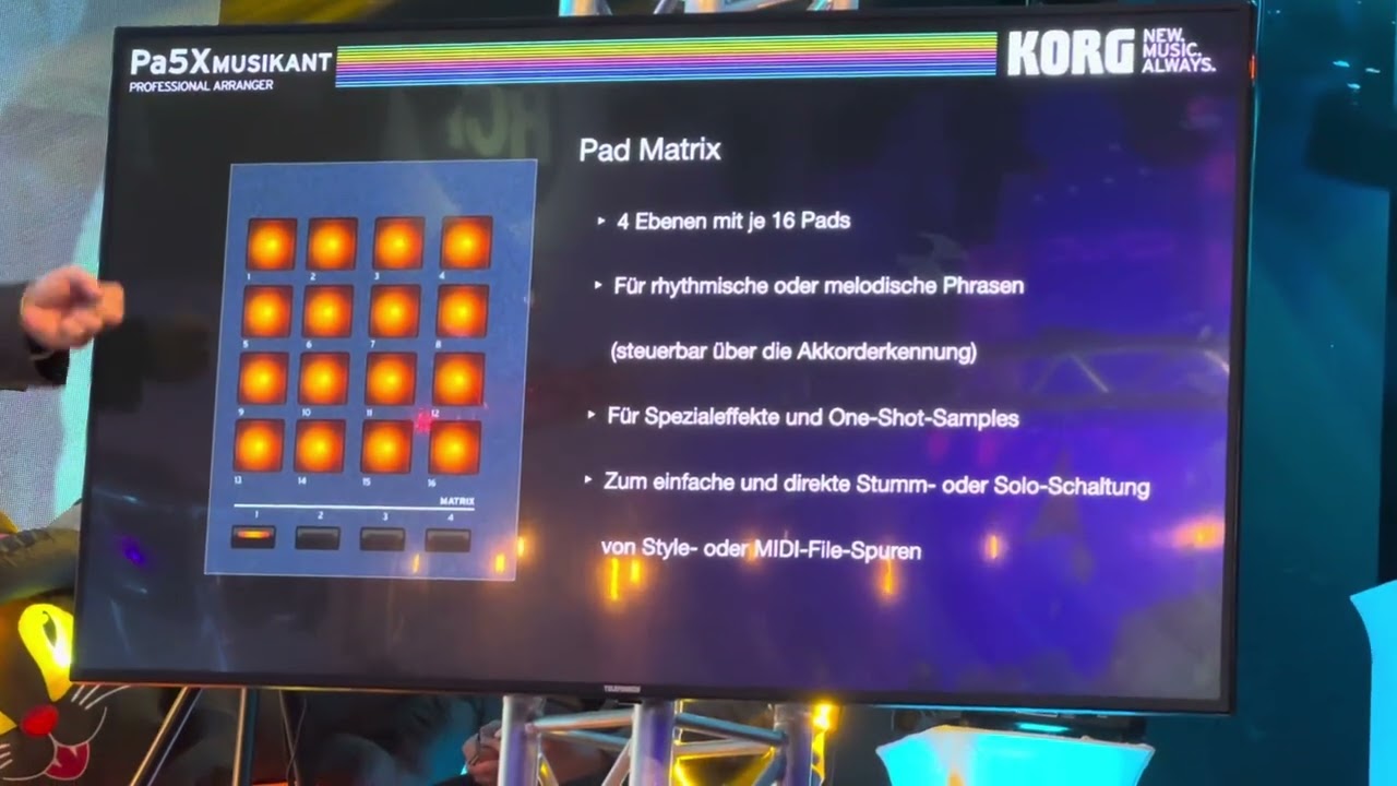 Korg Pa5x Musikant: Manni Pichler u. Dirk Lindemann beim Musicstore Köln: Speicher und Matrix