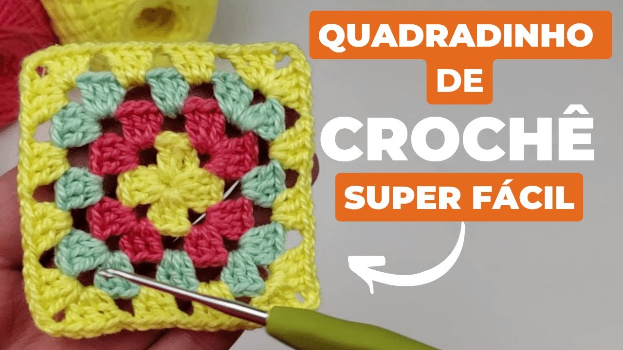 Quadradinho de crochê fácil