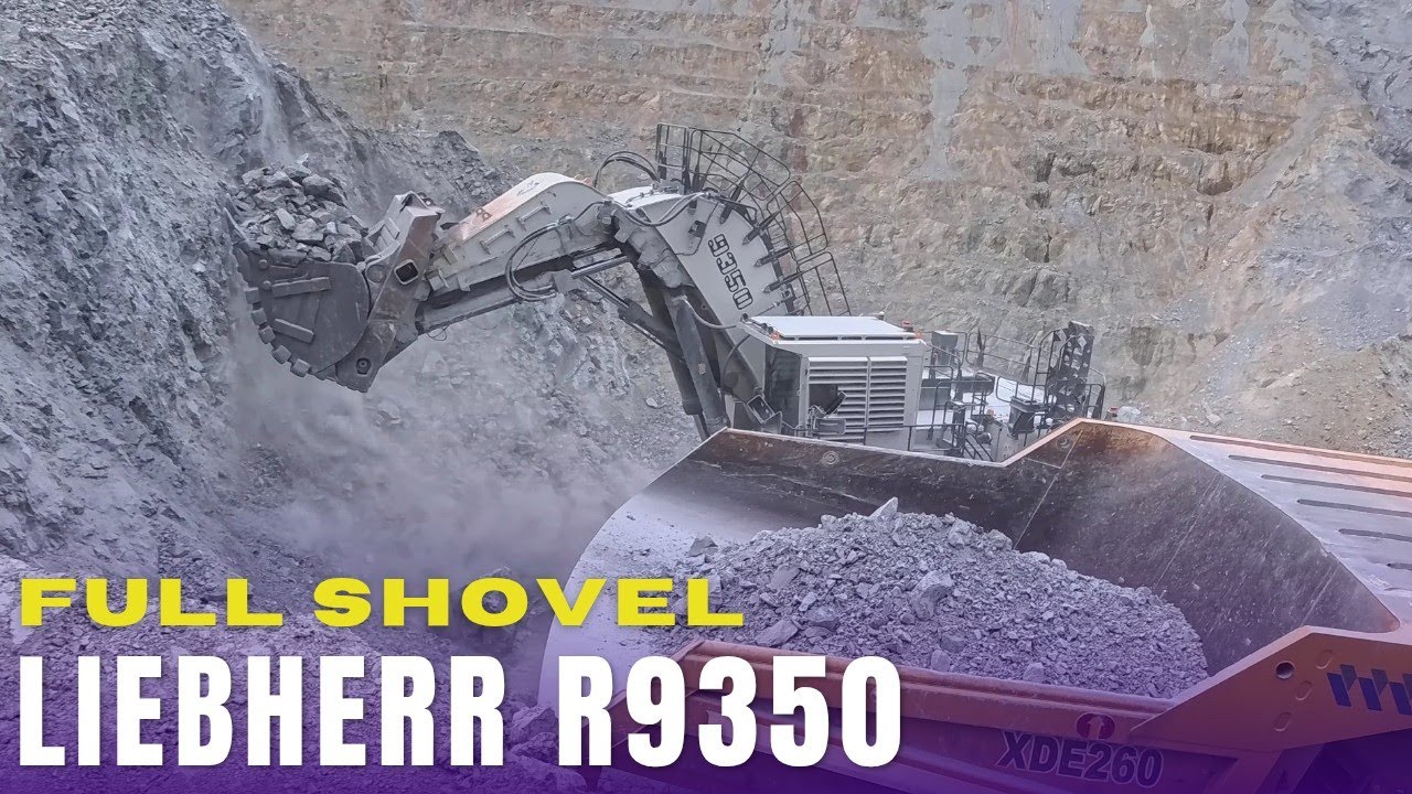 Amazing Liebherr R9350 Excavator Loading Haul Trucks Nice and Smooth 