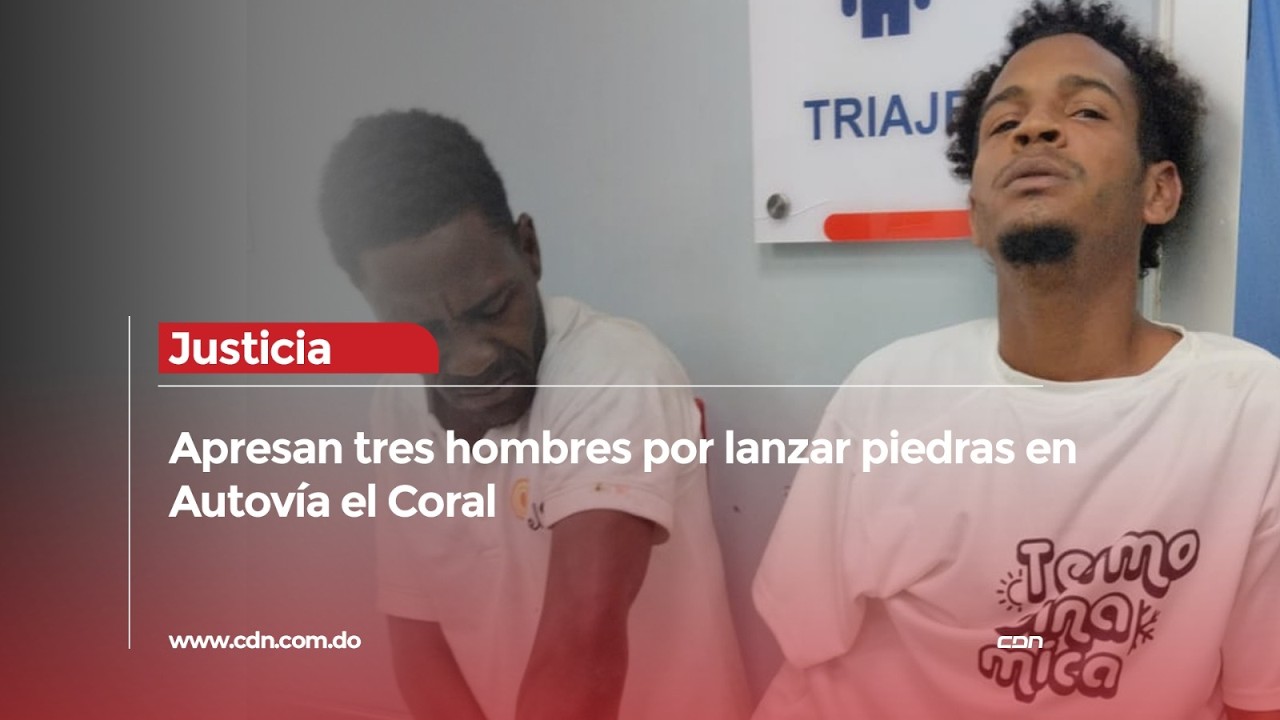 Apresan tres hombres por lanzar piedras a conductores para atracarlos
