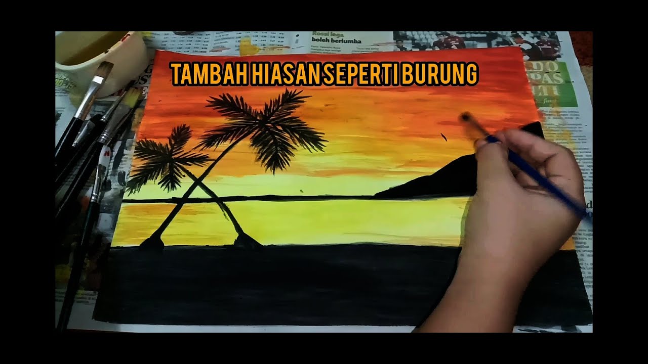 Lukisan pemandangan waktu senja