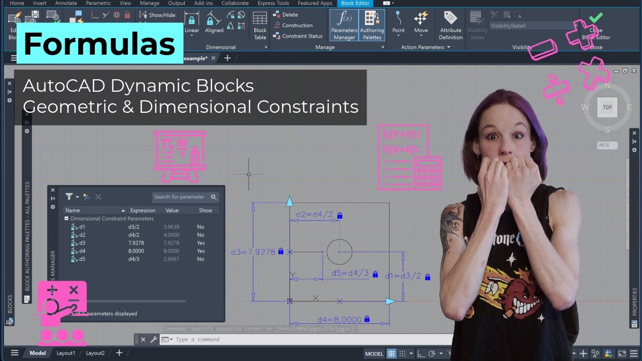 09 - Formulas - Geometric & Dimensional Constraints 101 - Dynamic Blocks