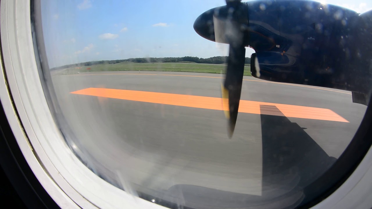 【オーロラ航空】日本唯一のプロペラ国際便：新千歳＞ユジノサハリンスク　新千歳01L離陸シーン(真夏）