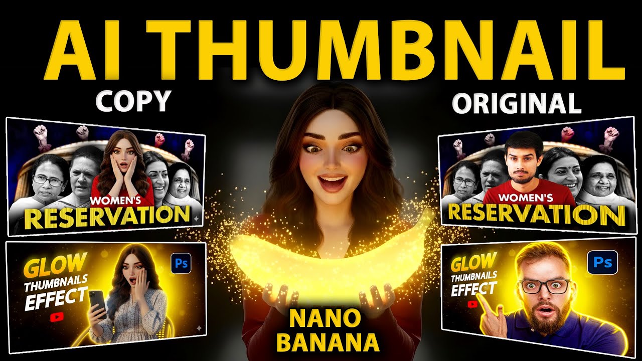 Make professional THUMBNAILS with NANO BANANA 🍌 AI | Just in 2 Minutes