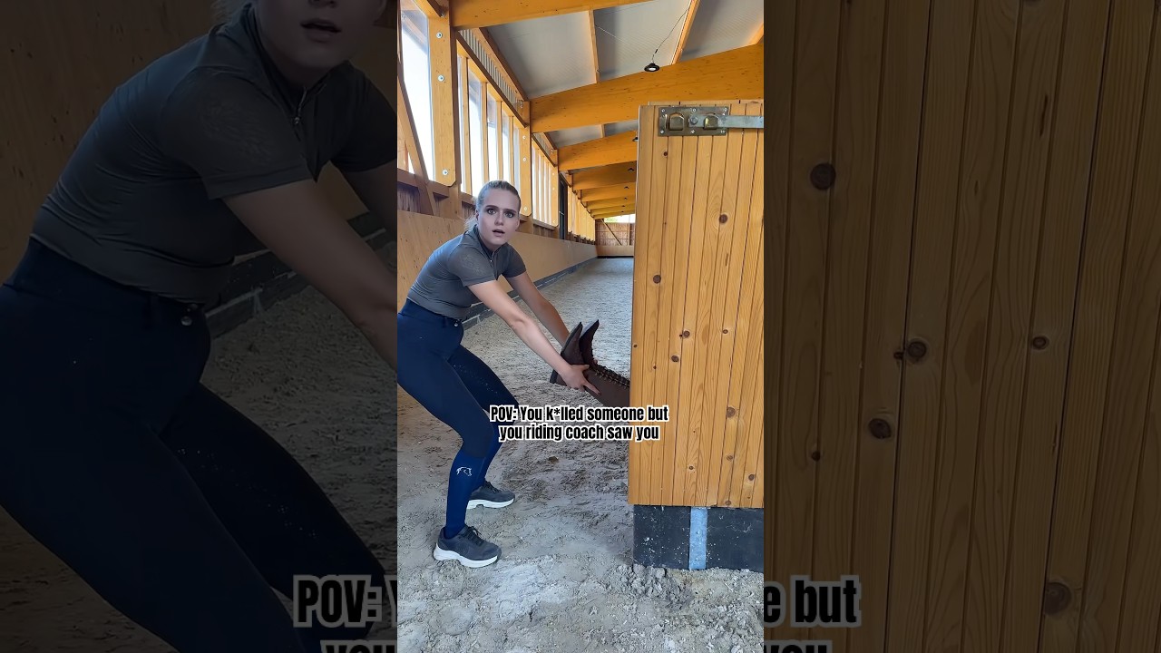 POV: You k*led someone but your riding coach saw you 😵&zwj;💫🤯 #equestrian #horse