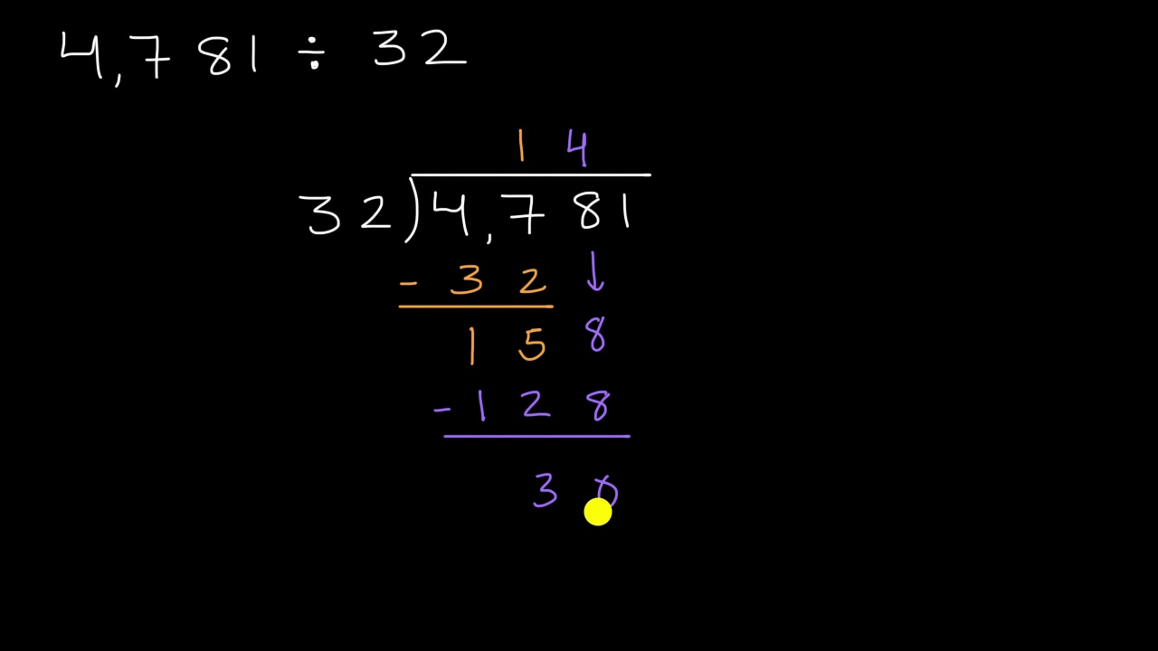 Dividing by a two digit number