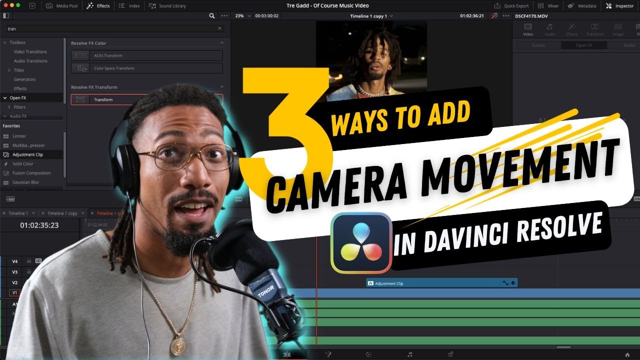 How To Add Camera Motion in Davinci Resolve 18.5 - (The Breakdown Ep 3)