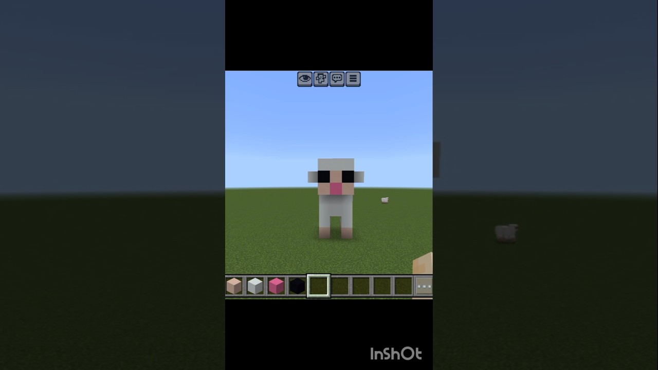 How to build a sheep statue in minecraft#shorts