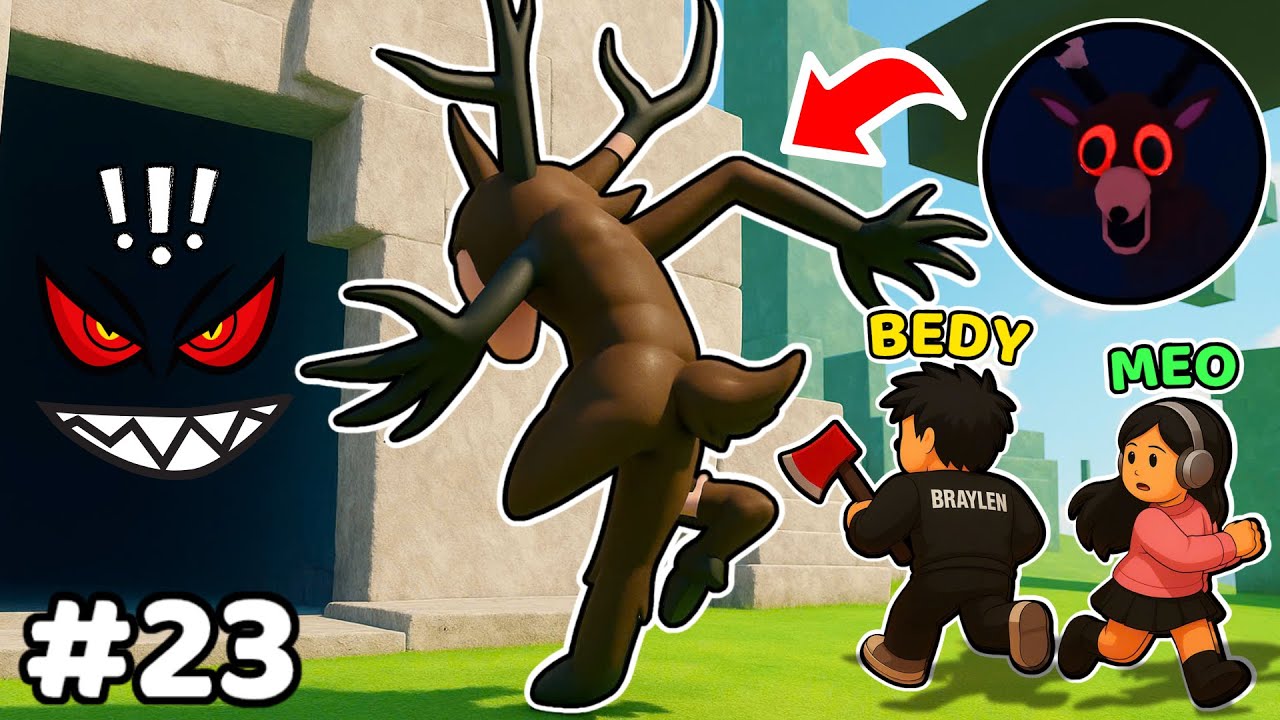 BEDY VÀ MEO HỢP TÁC CÙNG CON HƯƠU ĐÁNH BẠI QUÁI VẬT MỚI 99 ĐÊM TRONG RỪNG | ROBLOX