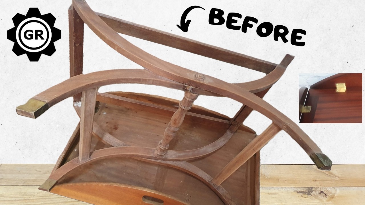 BEAUTIFULL restoration of an old English BUTLER's TABLE | ASMR FURNITURE RESTORATION - no talking