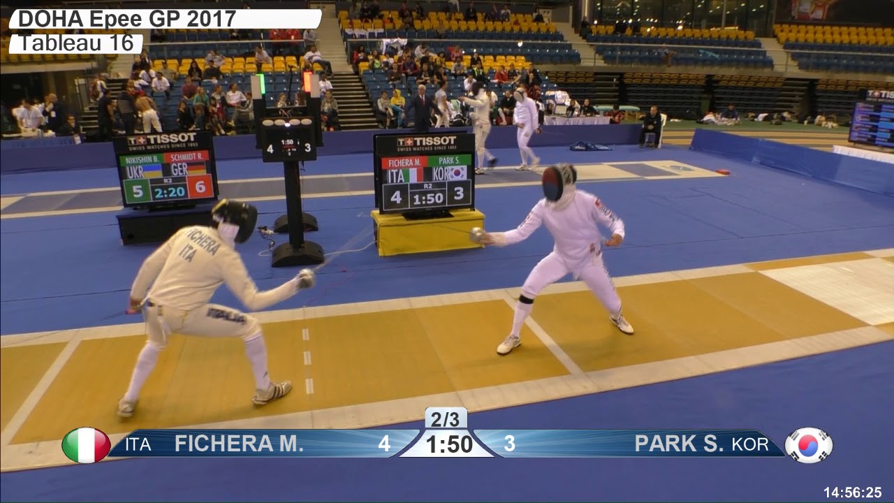 2018 387 M E Individual Doha QAT GP T16 04 yellow PARK KOR vs FICHERA ITA
